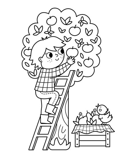 Farmer Boy Coloring Page