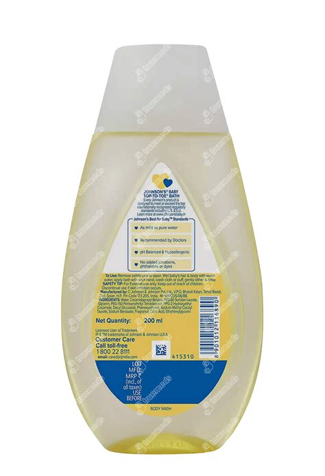 Johnsons Baby Top To Toe Bath Wash 200 ML - Uses, Side Effects, Dosage ...