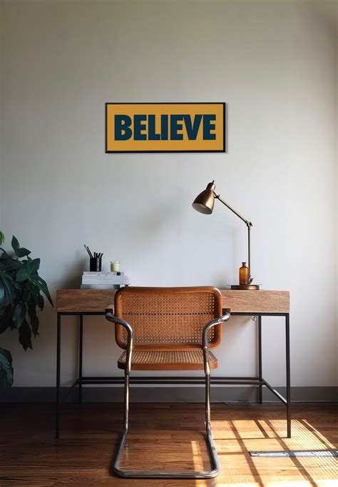 Believe Ted Lasso Midcentury Modern Art Print – Sandgrain Studio