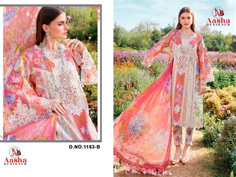 AASHA DESIGNER DESIGN NO - 1153 AB PURE COTTON PRINT EXCLUSIVE PATCH ...