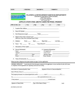 Port St Lucie Above Ground Pool Rules - Fill Online, Printable ...