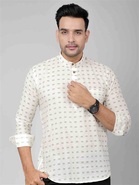 Men by House of Gulab Full Sleeves Cotton Kurta Collar Shirt – Houseofgulab