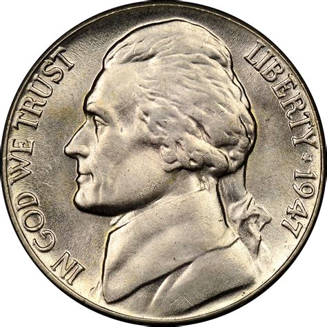 1947 5C MS Jefferson Five Cents | NGC