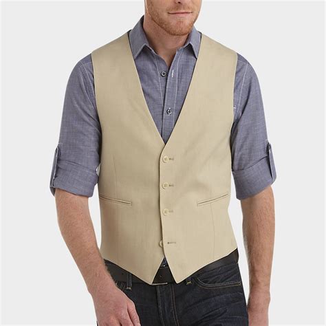 Calvin Klein White Linen Tailored Suit Separates Vest | Men's Wearhouse ...