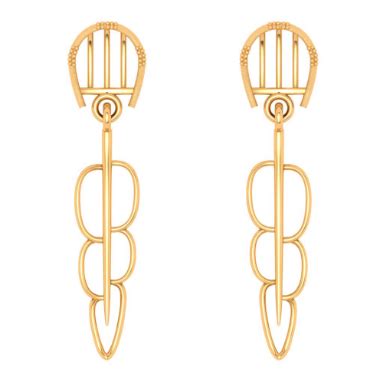 \ Latest 14K Dangling Gold Earrings Designs Online | PC Chandra ...