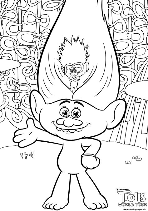 Trolls Coloring Pages Printable Trolls Coloring Pages Print Cartoon ...