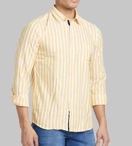 FUBAR Men Solid Casual Yellow, White Shirt - Buy FUBAR Men Solid Casual ...