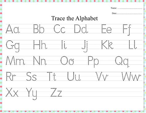 Alphabet Tracing Dots | AlphabetWorksheetsFree.com