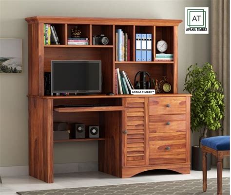 APANA TIMBER™ Sheesham Wood Writing Study Desk Table for Home Office ...