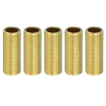 PATIKIL M10 Fine Thread Lamp Pipe, 5 Pack 25mm Threaded Hollow Tube ...