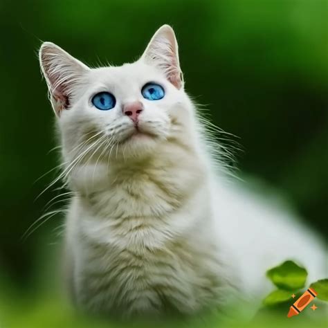 Cute White Cat Blue Eyes