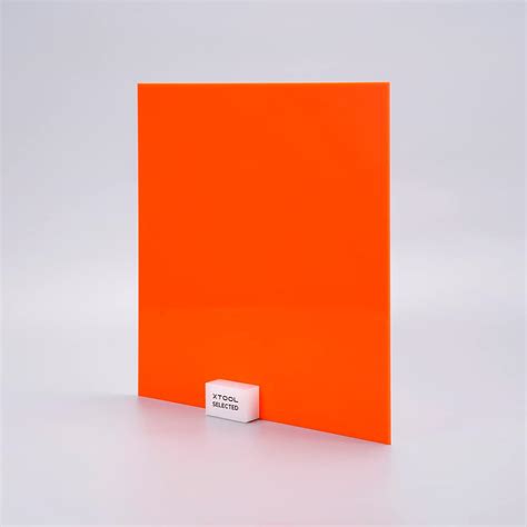 Buy xTool Acrylic Sheets, 12 x 12 Orange Opaque Glossy Plexiglass Sheet ...