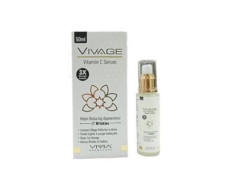 Vivia Dermacare VIV-AGE Vitamin C Serum Increases collagen production ...