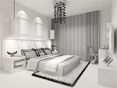 黑白灰现代公寓卧室装修效果图_齐家网装修效果图