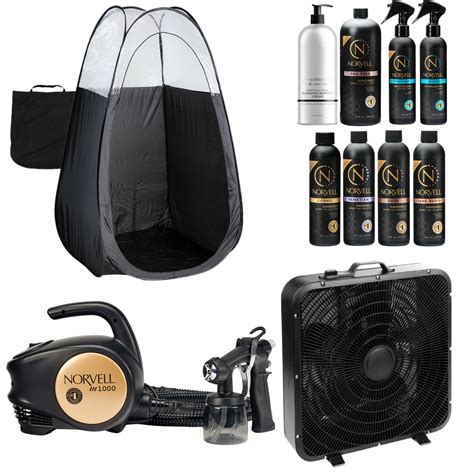 Norvell M1000 Spray Tan Machine and Pro Tanning Solution Kit with Naked ...