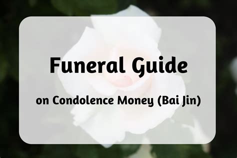 How Much Condolence Money (Bai Jin) to Give in Funeral - Memorial Funeral Specialist