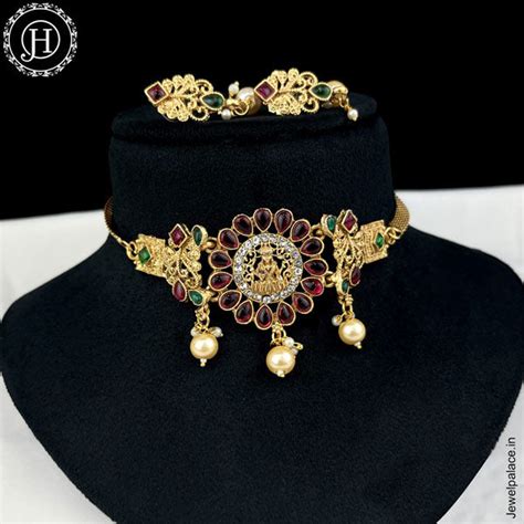 Exclusive Gold Plated Kemp Stone Antique Necklace – Jewel Palace
