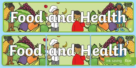 👉 Food and Health Display Banner CfE (teacher made)