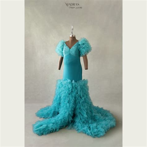 Hazel Gown (Teal Blue) - Clearance – Madras Prop Store