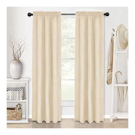 Kate Aurora 2 Piece Hamptons Coastal Living Textured Semi Sheer Rod ...