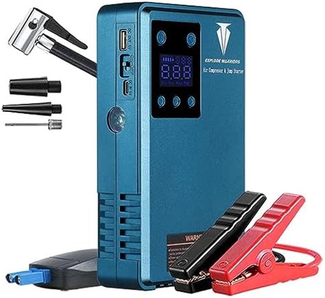 Jump Starter with Air Compressor Battery Booster Power Pack,Powerbank ...
