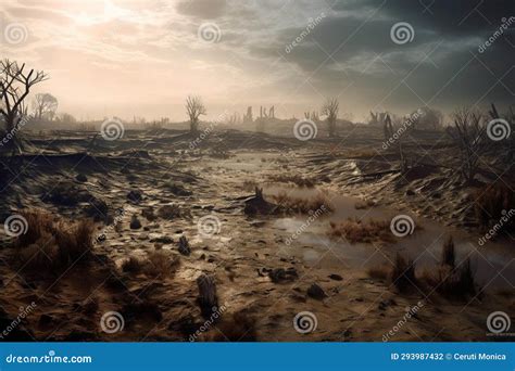 Desolate wasteland stock illustration. Illustration of desolate - 293987432