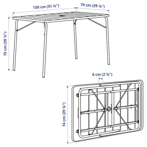 TORPARÖ table, outdoor, white/foldable, 130x74 cm (511/8x291/8") - IKEA