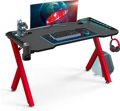 KOYA Gaming Desk with LED Lights - RGB Gaming India | Ubuy