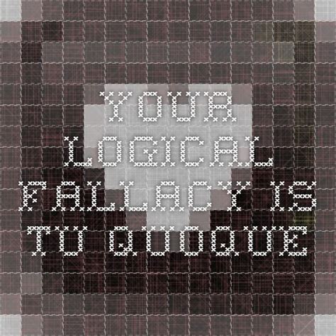 Image result for Tu Quoque Fallacy Examples