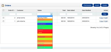 Opencart - Order status color 1.5.x