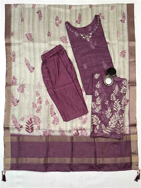 Luxurious Wine Floral Ready to Wear Silk Kurti Set for Women Online ...