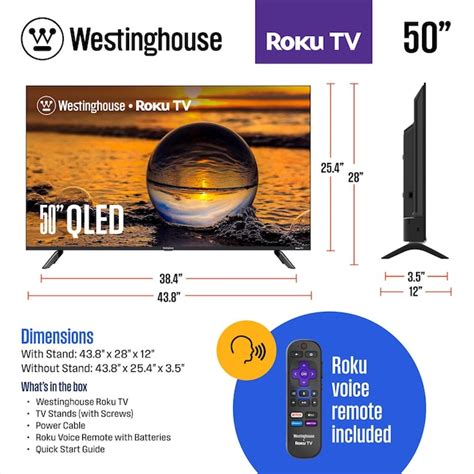Westinghouse QX400 50-in 2160p (4K) Smart Qled Indoor Use Only Flat ...