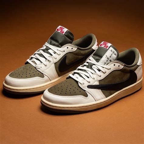 Travis Scott x Air Jordan 1 Low OG Medium Olive Store Listings
