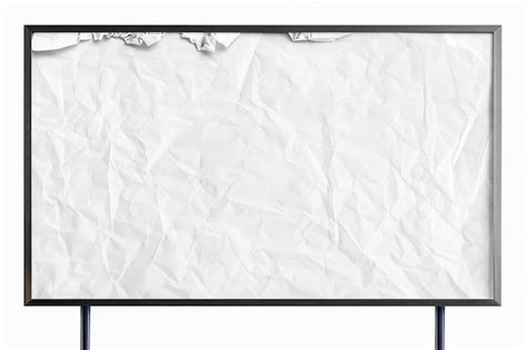 Billboard with crumpled paper mockup | Premium AI-generated image