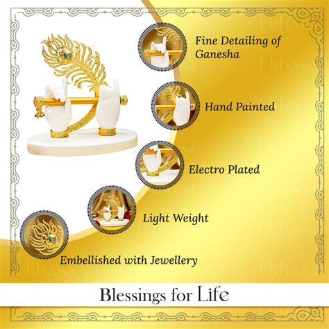 Ekhasa Lord Krishna Hands with Flute Idol (Small Size) | Krishna Flute ...