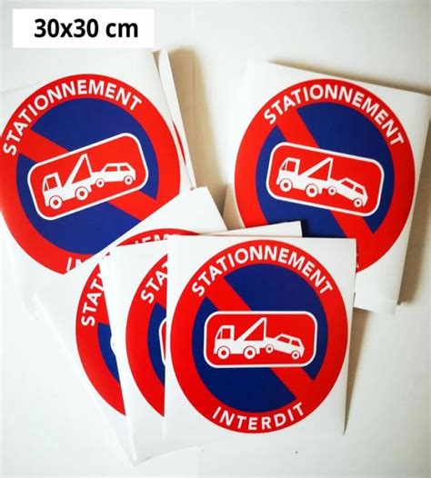 Tanjashop.com - Autocollants stationnement abusif ou interdit. Mise en ...