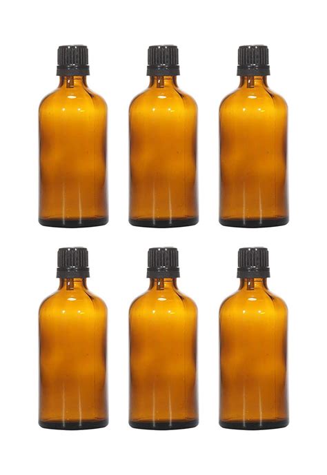 Buy MB TRADERS 100ml Empty Glass Bottle with Black Euro Dropper Amber ...