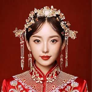 Wedding Classical Traditional Chinese Wedding Bride Hair Accessory With ...
