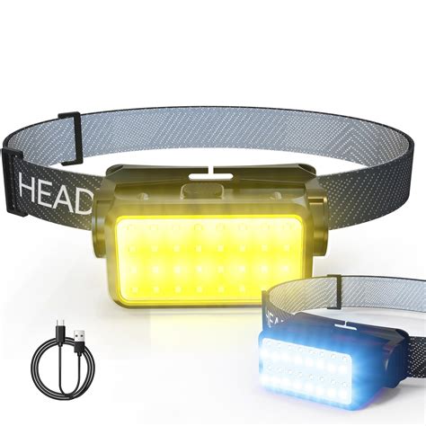 Amazon.com: LARYEECHA Rechargeable LED Headlamp,Hard Hat Headlight,1200 Lumen Ultra-Light Bright ...