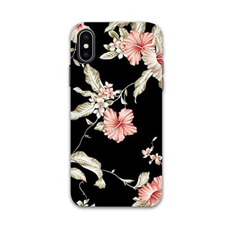 ANGEL ENTERPRISE Flower Print Black Background iPhone X Printed Mobile ...