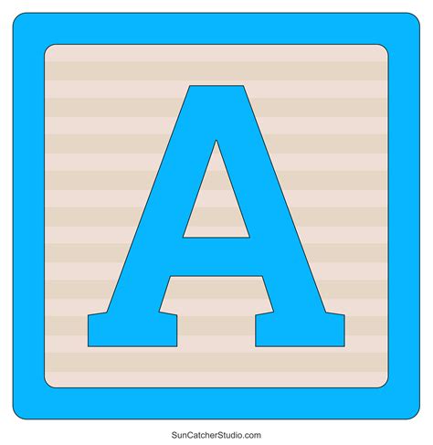 Alphabet Block Letter Template