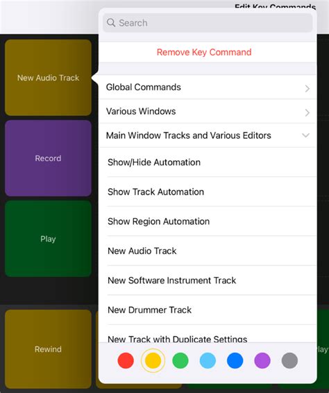 Add, remove and edit key commands in Logic Remote on iPad - Apple ...