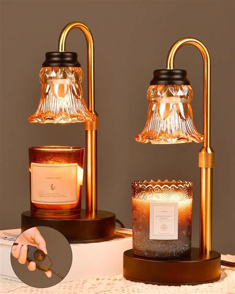 Amazon.com: JACKYLED 2 Pack Candle Warmer Lamp with Dimmer, Height ...