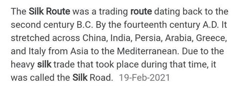What is Silk Route? - Brainly.in