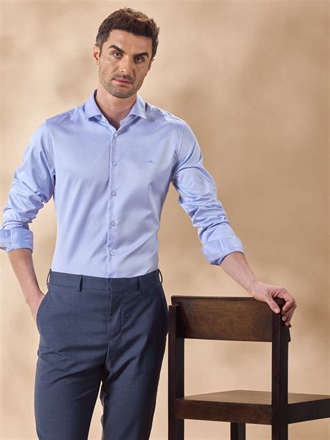 Buy Aldeno Men Blue Formal Shirt (JOHN)