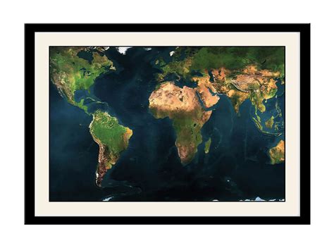 ArtStory Wooden World Map Physical Framed Wall Painting (26 cm x 16 cm ...