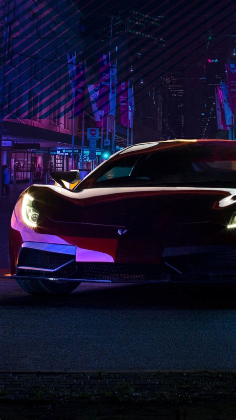 Download Black And Purple 4K Car iPhone Wallpaper | Wallpapers.com