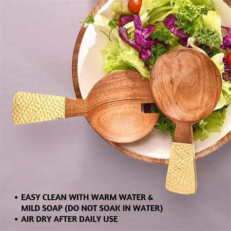 Wooden Salad Hands - Gold – Folkulture India