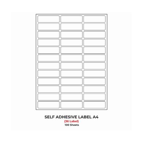 Lotus A4 ST36 Labels – 36 Labels per Sheet – 100 Sheets Pack (3600 Labels)