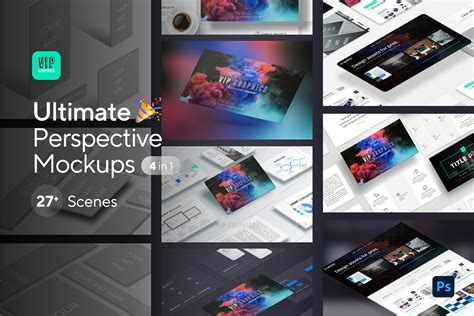 Ultimate Perspective Mockup Bundle PSD: All-in-One Full Shop Bundle ...